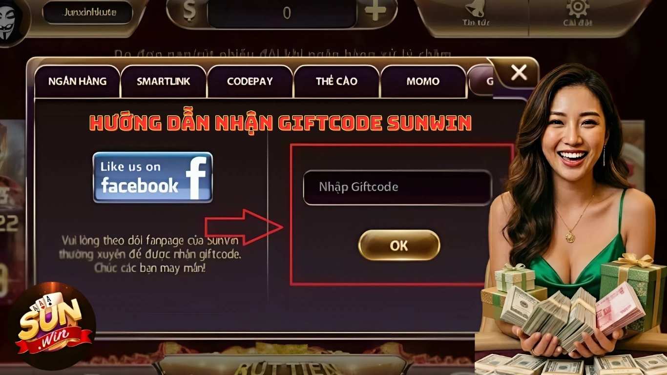 Hướng dẫn nhận giftcode Sunwin với 4 bước đơn giản